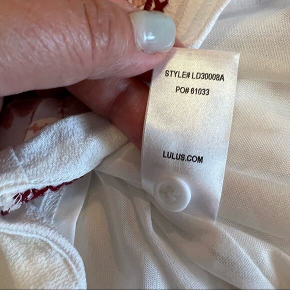 Lulus Love You Forever White Embroidered Mini Shift dress size M - Picture 8 of 15